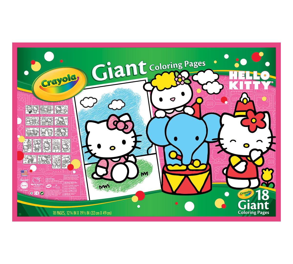Coloring Hello Kitty Giant Coloring Book Page Crayola Crayons | Images